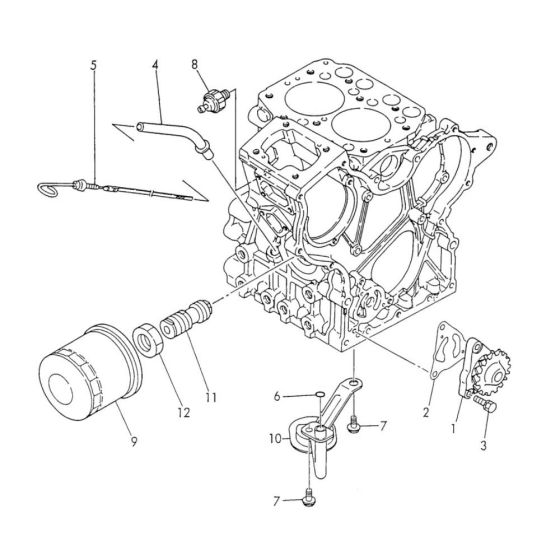 Oil System for Yanmar 2TN66L-UTBA