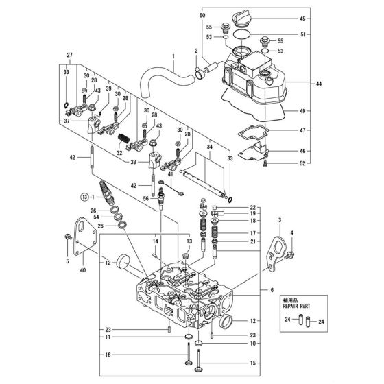 Cylinder Head, Bonnet Assembly