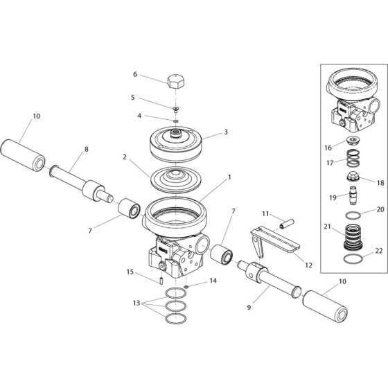 Top Cover Assembly for Belle 30-25 PAN Breakers