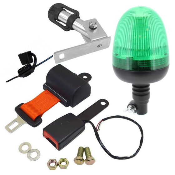 Seatbelt Warning System LED Flexi DIN Beacon c/w Folding Spigot