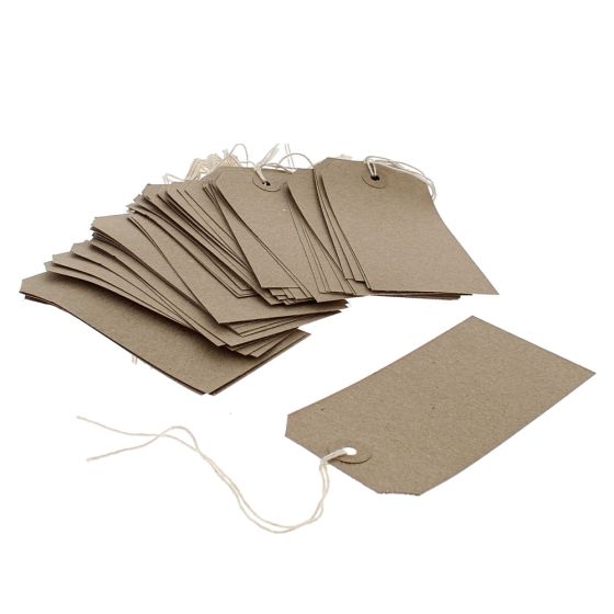 Cardboard Luggage Labels 120mm x 60mm Manilla / Brown (100 pieces)