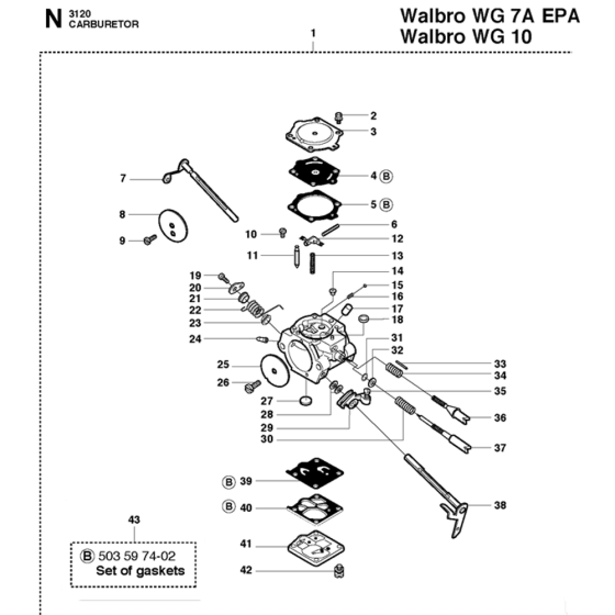 Carburetor Assembly For Husqvarna 3120XP Chainsaw 