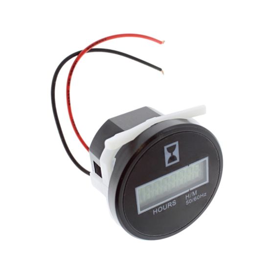 Replacement 6 Digit Round Hour Meter for Heavy Plant - 52mm Hole Diameter