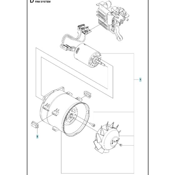 Fan Assembly for Husqvarna 320iB