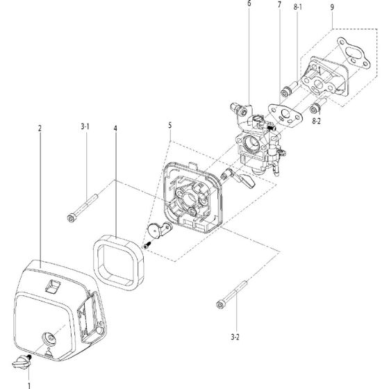 Air Filter for Husqvarna 321 S15