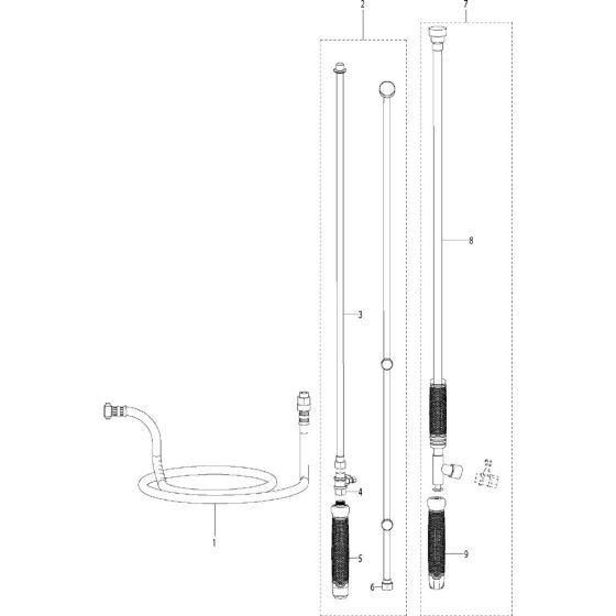 Spray Lance Assembly for Husqvarna 321 S15, 2016-11 Sprayers