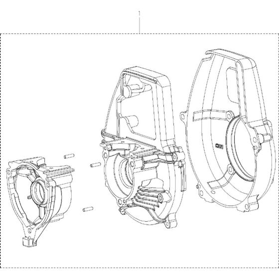 Crankcase Assembly for Husqvarna 321 S25, 2016-11 Sprayers