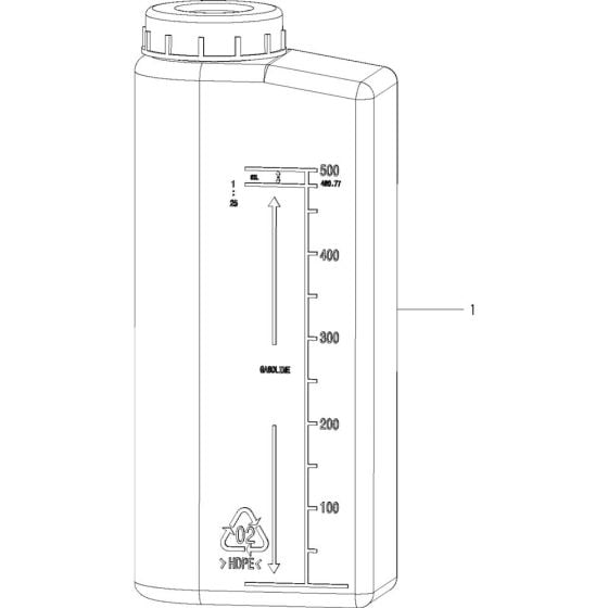 Oil Bottle Assembly for Husqvarna 321 S25, 2016-11 Sprayers