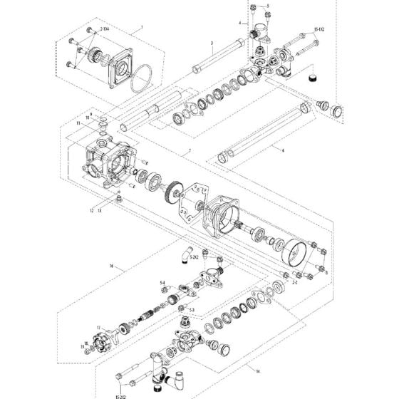 Pump Assembly for Husqvarna 321 S25, 2016-11 Sprayers