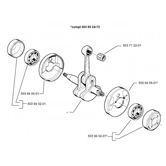 Crankshaft for Husqvarna 322 C Trimmer/ Edgers