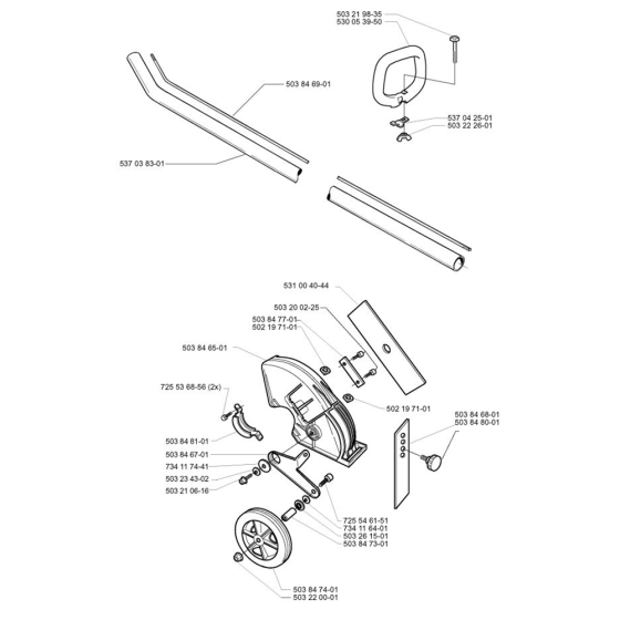 Shaft & Handle  for Husqvarna 322 E Trimmer/ Edgers