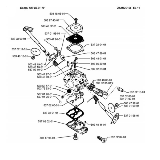 Carburetor Details for Husqvarna 322 E Trimmer/ Edgers