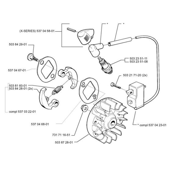 Ignition System & Clutch for Husqvarna 322 E Trimmer/ Edgers