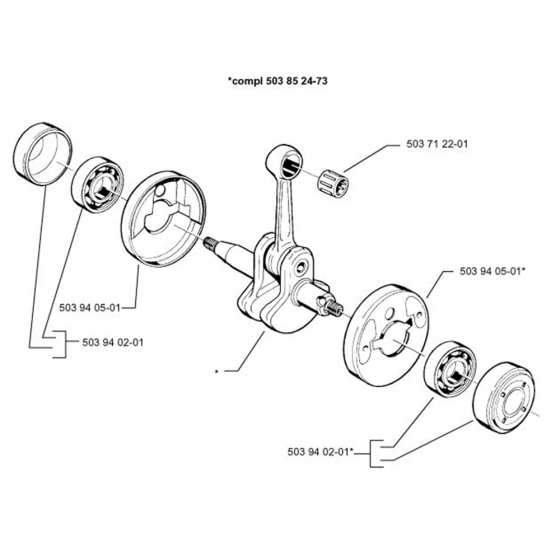 Crankshaft for Husqvarna 322 L Trimmer/ Edgers