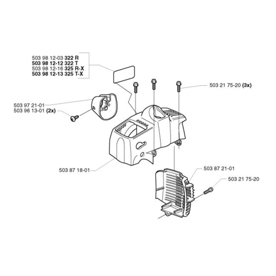 Cover for Husqvarna 322 T Trimmer/ Edgers