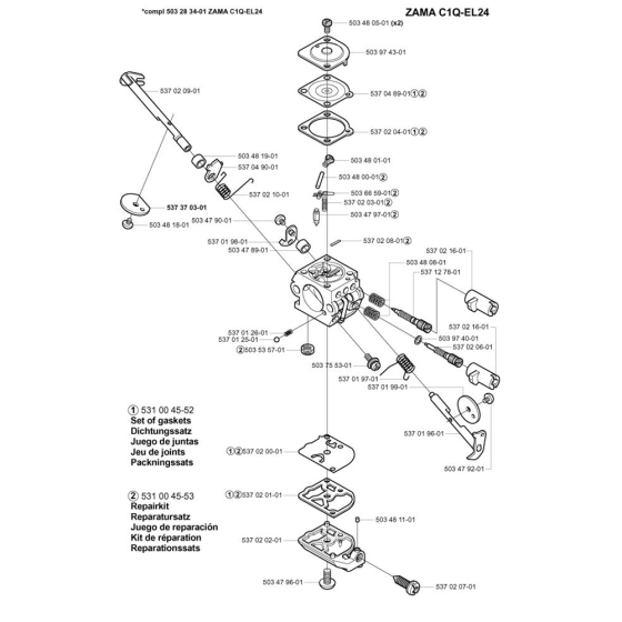 Carburetor Details for Husqvarna 323 C Trimmer/ Edgers