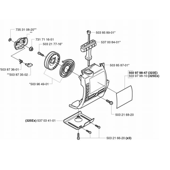 Starter for Husqvarna 323 E Trimmer/ Edgers