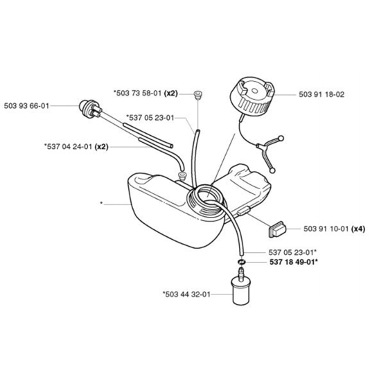 Fuel Tank for Husqvarna 323 E Trimmer/ Edgers