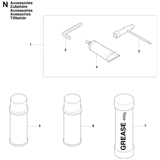 Accessories Assembly for Husqvarna 323 HD60 Hedge Trimmers