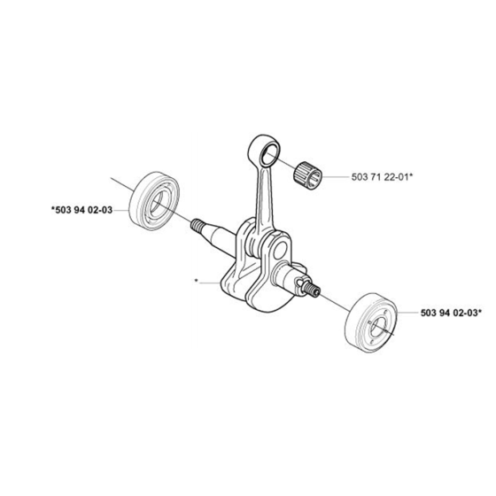 Crankshaft for Husqvarna 323 L Trimmer/ Edgers