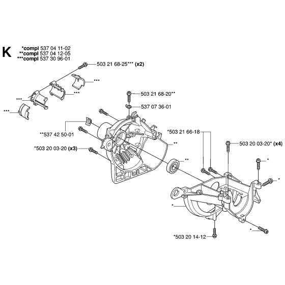 Clutch Cover Assembly for Husqvarna 323P Pole Pruners