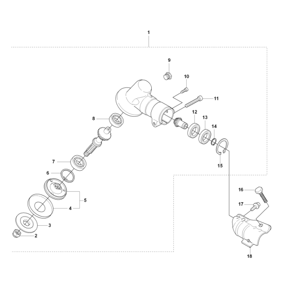 Bevel Gear Assembly For Husqvarna 323RJ Brushcutter