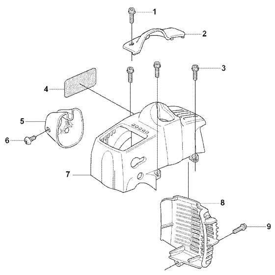 Cover Assembly For Husqvarna 323RJ Brushcutter