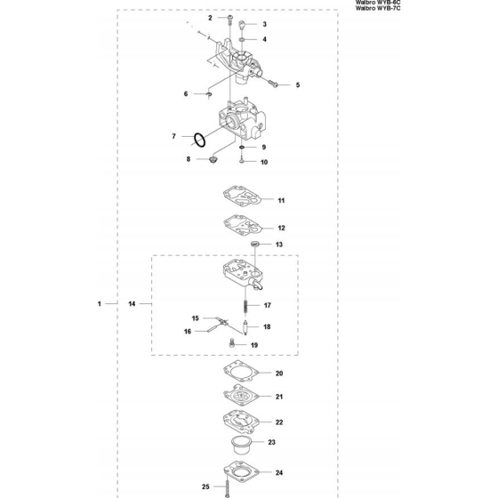 Carburetor Details for Husqvarna 324 L Trimmer/ Edgers