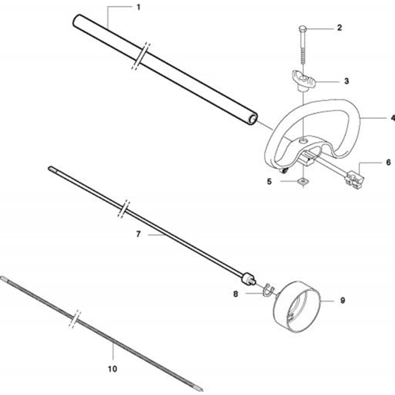 Shaft & Handle for Husqvarna 324 L Trimmer/ Edgers