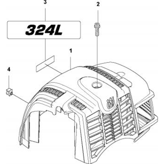 Cylinder Cover for Husqvarna 324 L Trimmer/ Edgers