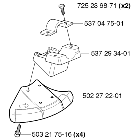 Guards Assembly For Husqvarna 324RX Brushcutter