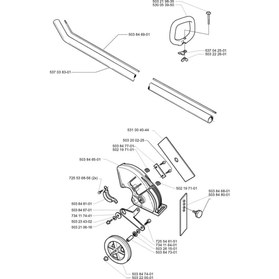 Shaft & Handle for Husqvarna 325 E X-Series Trimmer/ Edgers