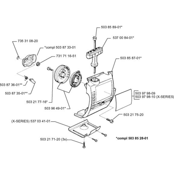 Starter for Husqvarna 325 E X-Series Trimmer/ Edgers