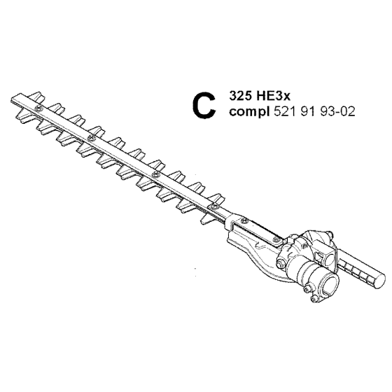 Cutting Equipment 2 Assembly for Husqvarna 325 HE3 X-Series Hedge Trimmers