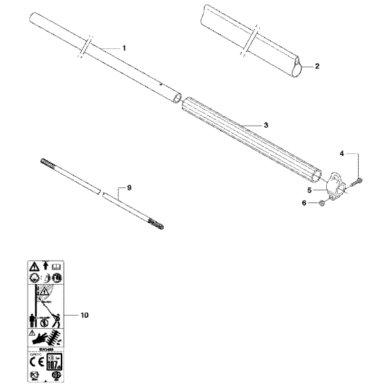 Handle Assembly for Husqvarna 325 HE4 Hedge Trimmers