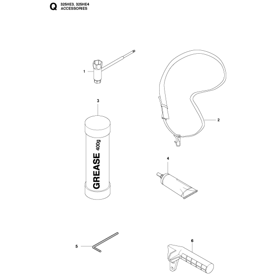 Accessories Assembly for Husqvarna 325 HE4 Hedge Trimmers