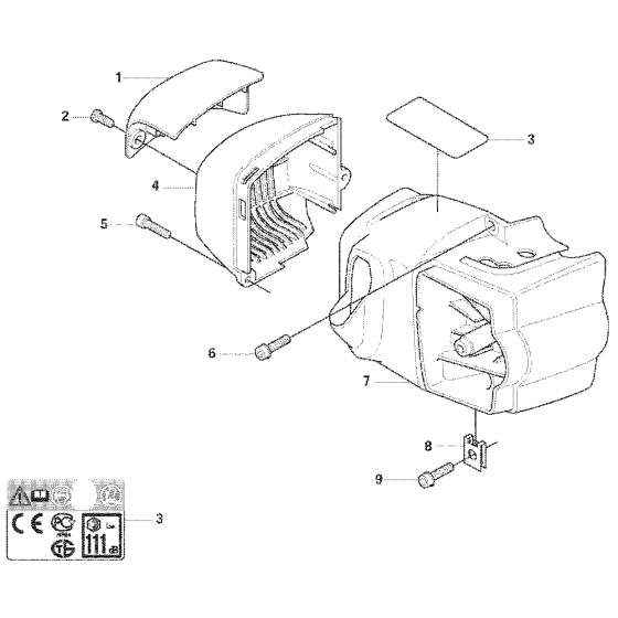 Cover Assembly for Husqvarna 325 HS75 X-Series Hedge Trimmers