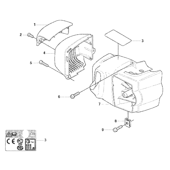 Cover Assembly for Husqvarna 325 HS99 X-Series Hedge Trimmers