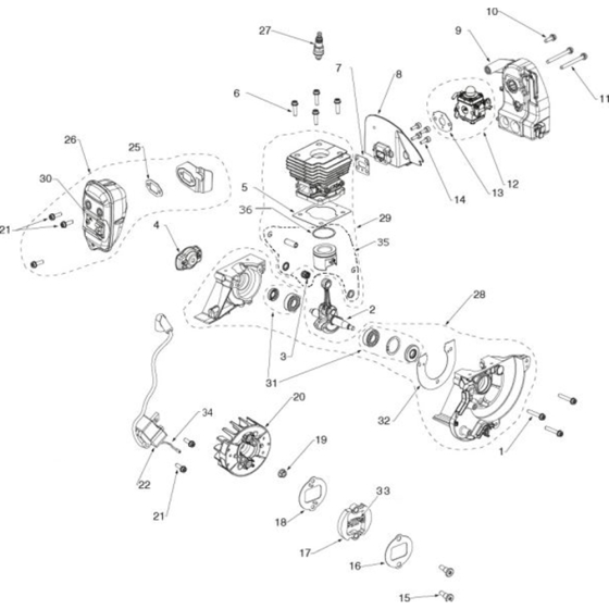 Engine for Husqvarna 325 L Trimmer/ Edgers