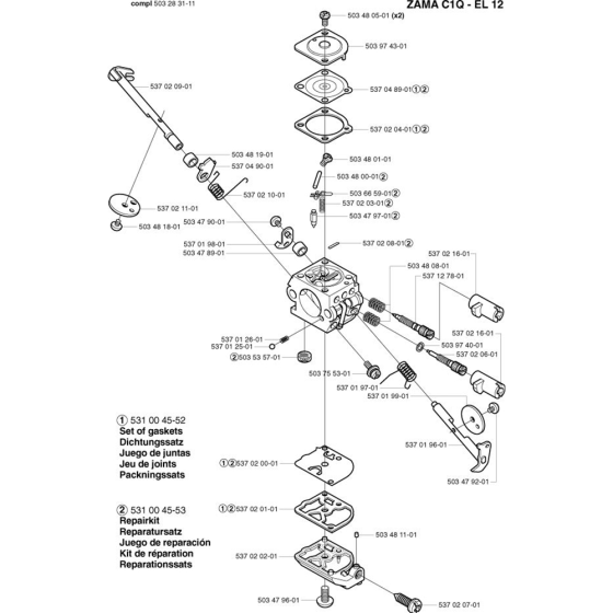 Carburetor Details for Husqvarna 325 LXT Trimmer/ Edgers