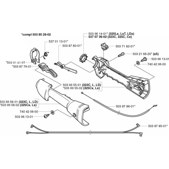 Throttle Controls  for Husqvarna 325 LXT Trimmer/ Edgers