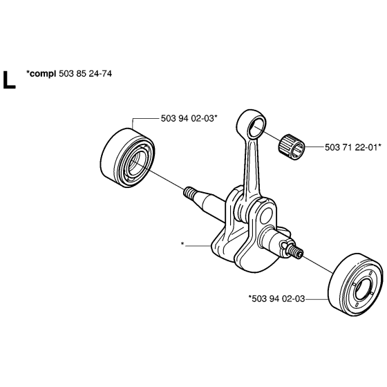 Crankshaft Assembly for Husqvarna 325P Pole Pruners