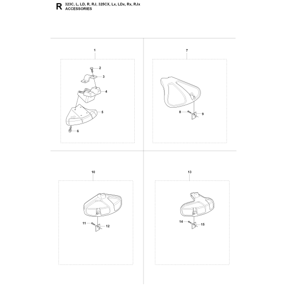 Guards Assembly For Husqvarna 325RJX Brushcutter