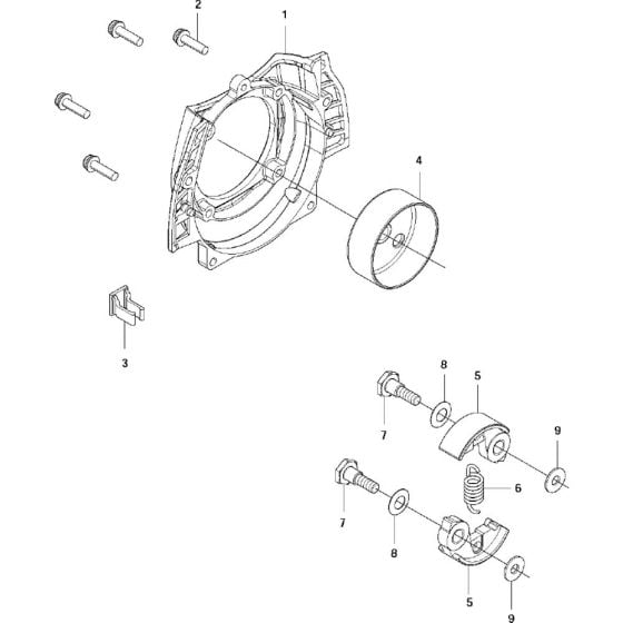 Clutch Assembly for Husqvarna 325 S25, 2011-05 Sprayers