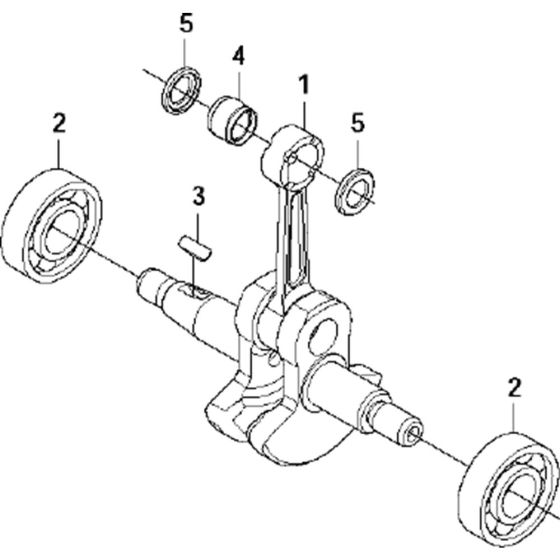 Crankshaft Assembly for Husqvarna 325 S25, 2011-05 Sprayers