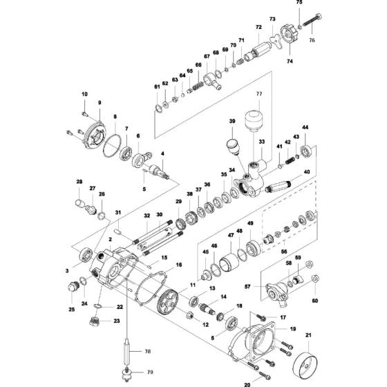 Hydraulic Pump - Motor Assembly for Husqvarna 325 S25, 2011-05 Sprayers