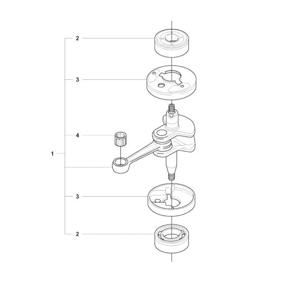 Crankshaft for Husqvarna Auger