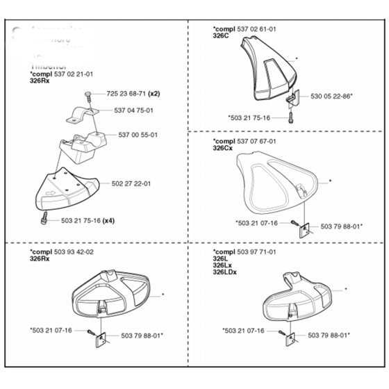 Accessories for Husqvarna 326 C Trimmer/ Edgers