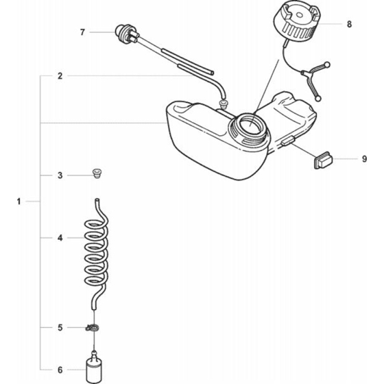 Fuel Tank for Husqvarna 326 ES Trimmer/ Edgers