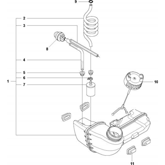 Fuel Tank for Husqvarna 326 EX Trimmer/ Edgers